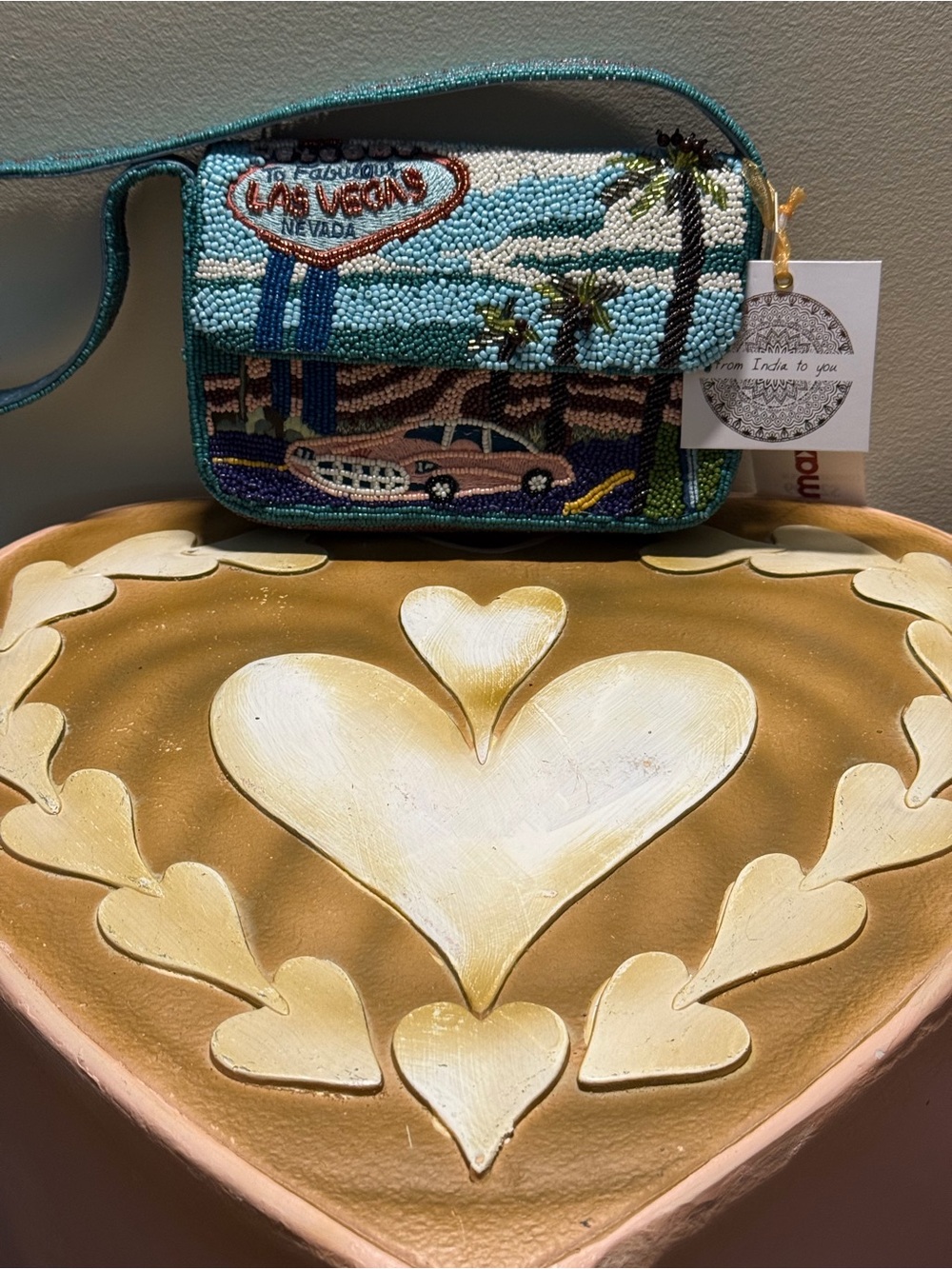 From India to You Beaded Las Vegas Shoulder Bag Purse